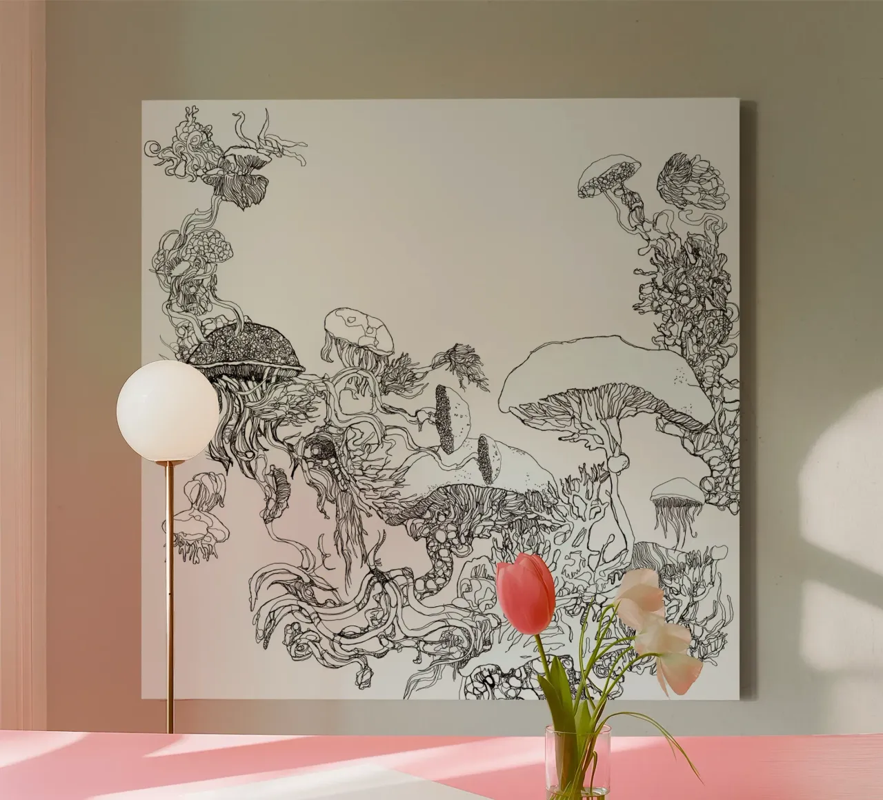bwww canvas met Baklijst van Giulio Iurissevich