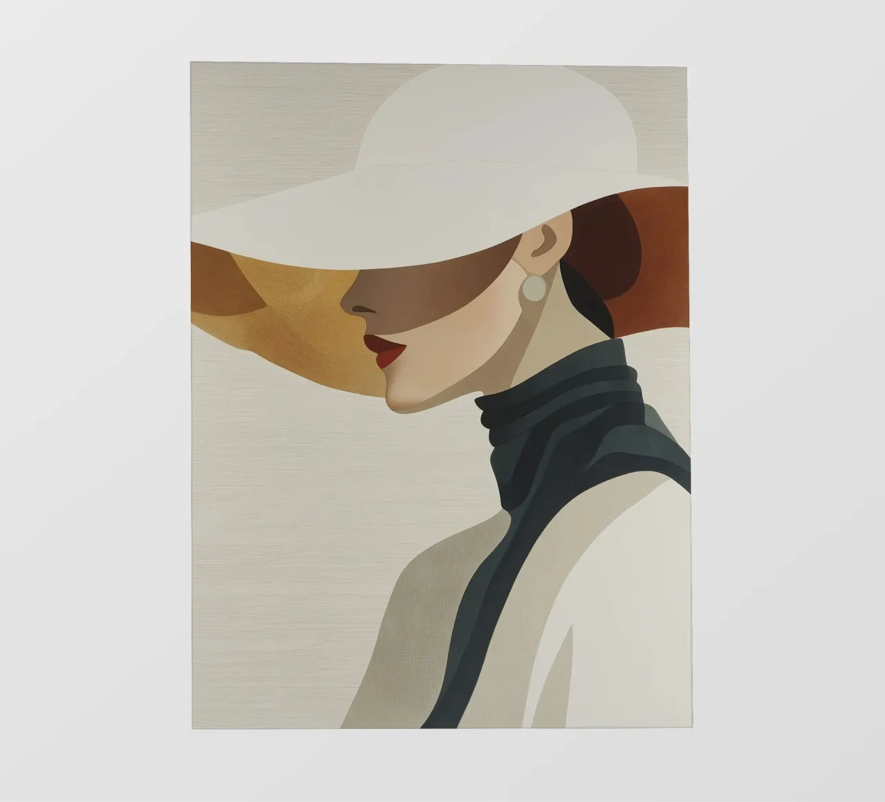 Donna con cappello telo in pvc da Imagine