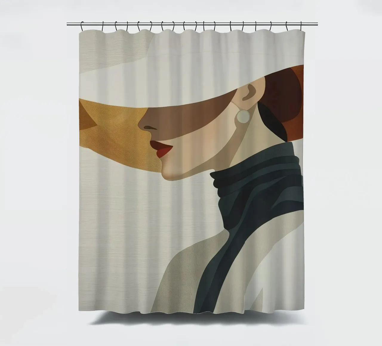 Donna con cappello tenda da doccia da Imagine
