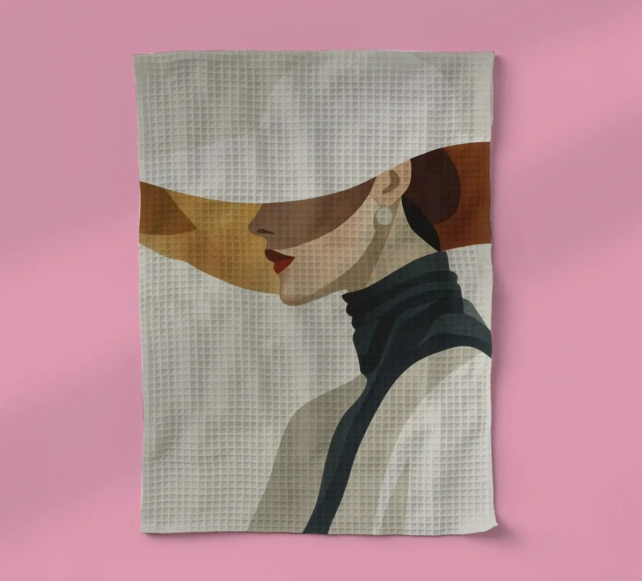 Donna con cappello canovaccio da cucina da Imagine