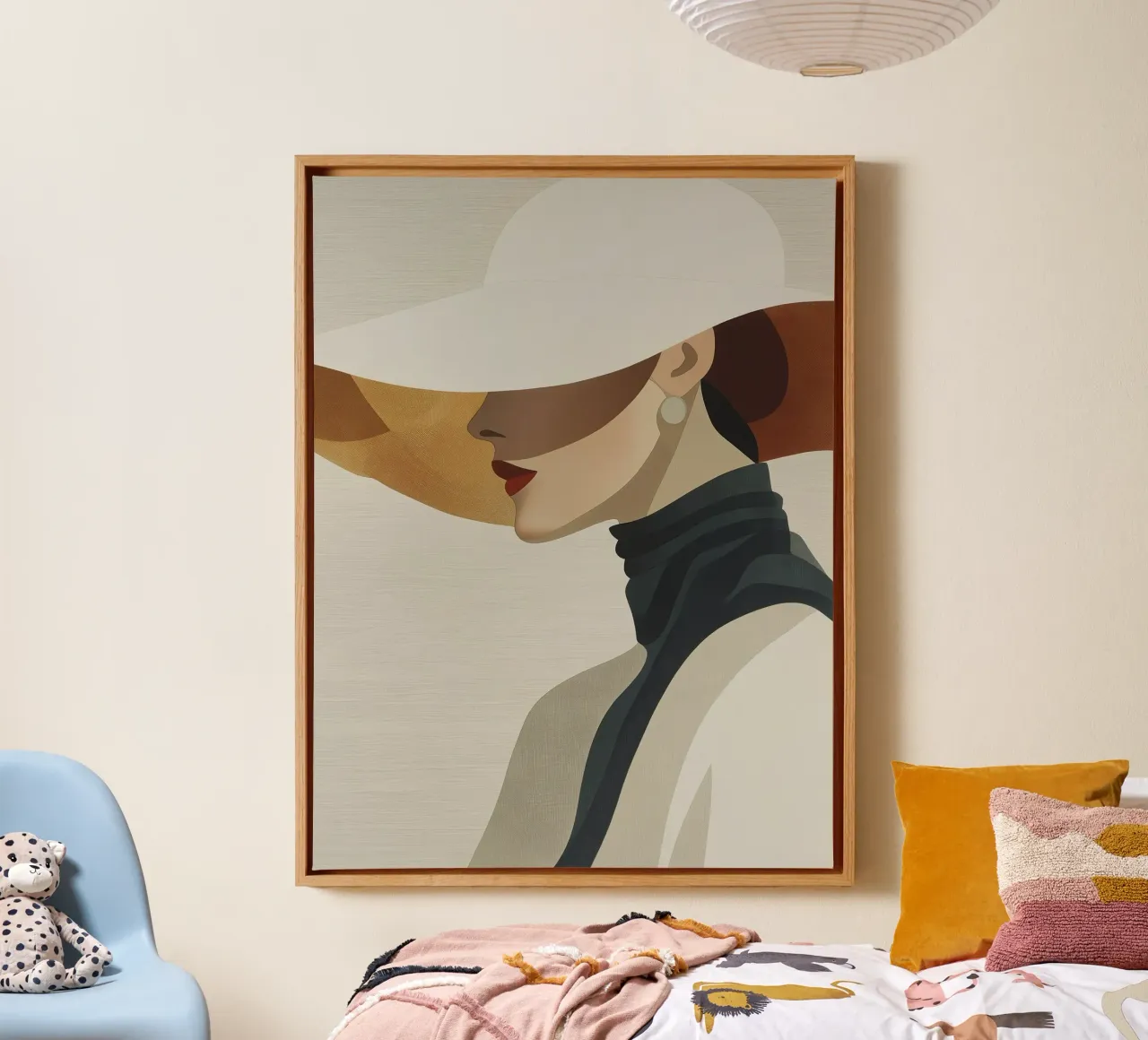 Donna con cappello tela da Imagine
