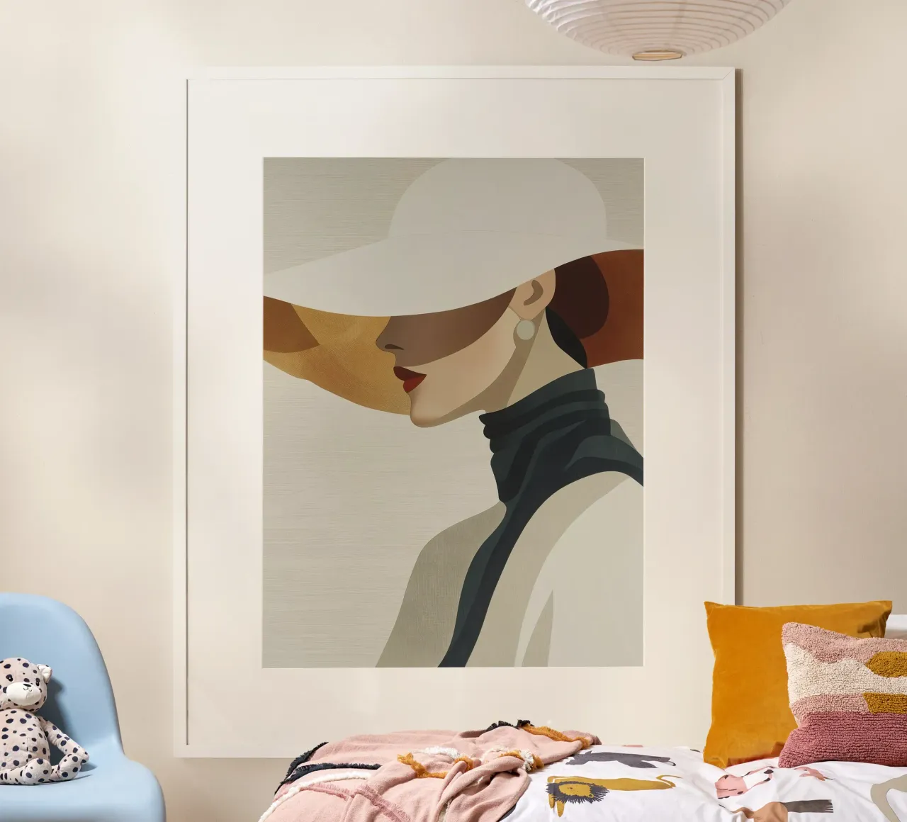 Donna con cappello carta hahnemühle da Imagine