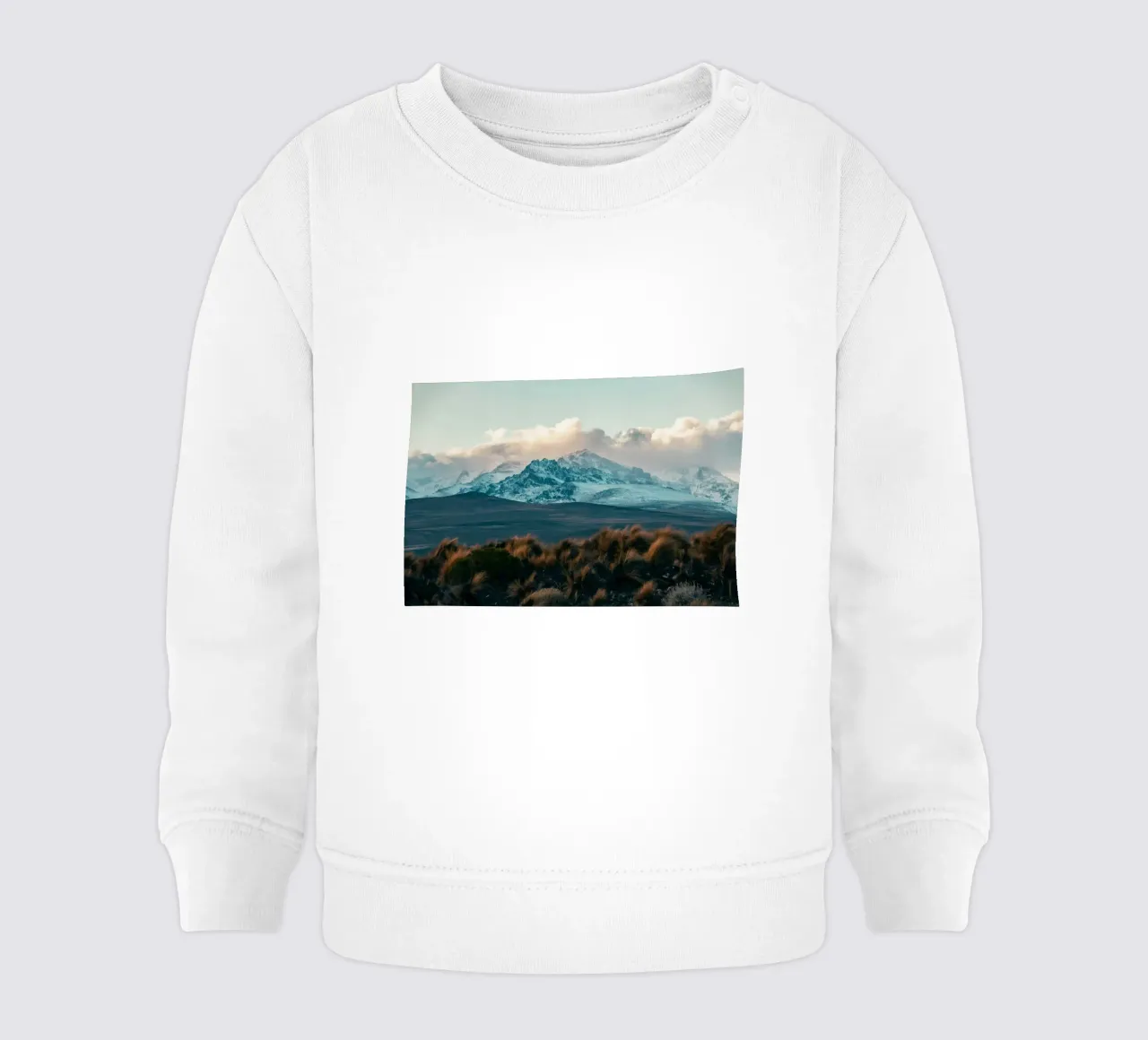 neve di montagna felpa neonato da Earthly Visions