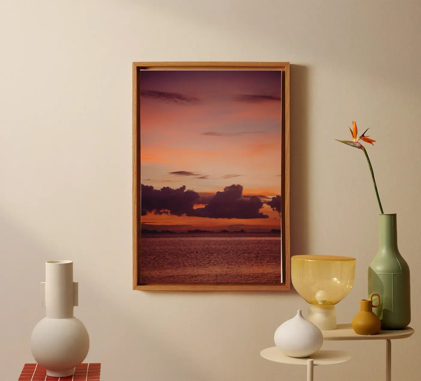 sunset ocean canvas by Earthly Visions