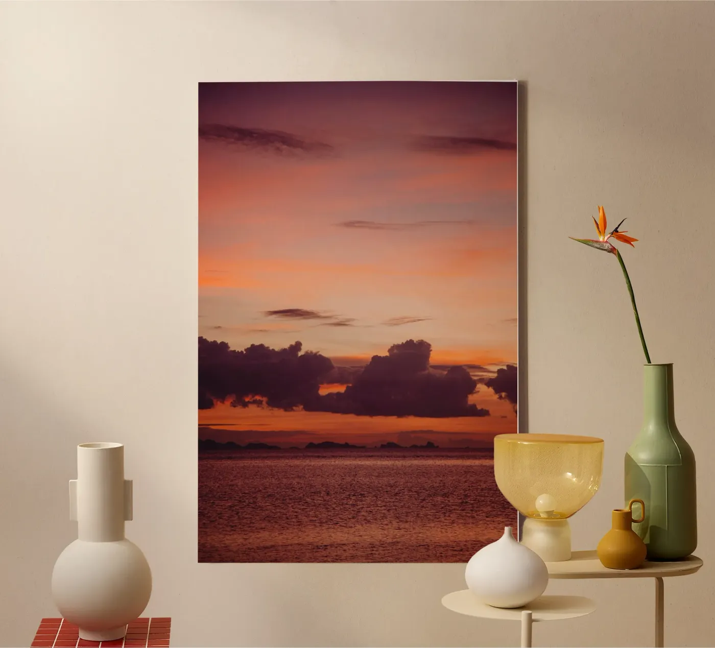 sunset ocean canvas by Earthly Visions