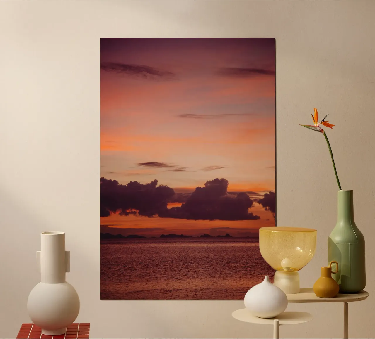 sunset ocean poster by Earthly Visions