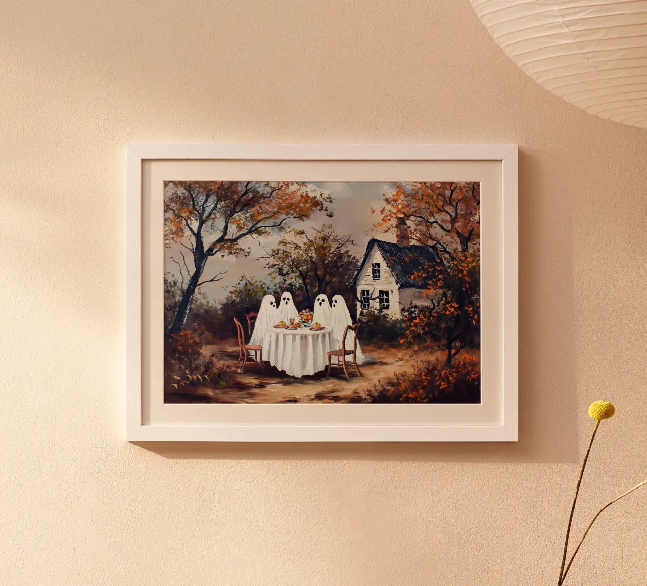 Cena con i fantasmi di Halloween poster da Fleur de Lys