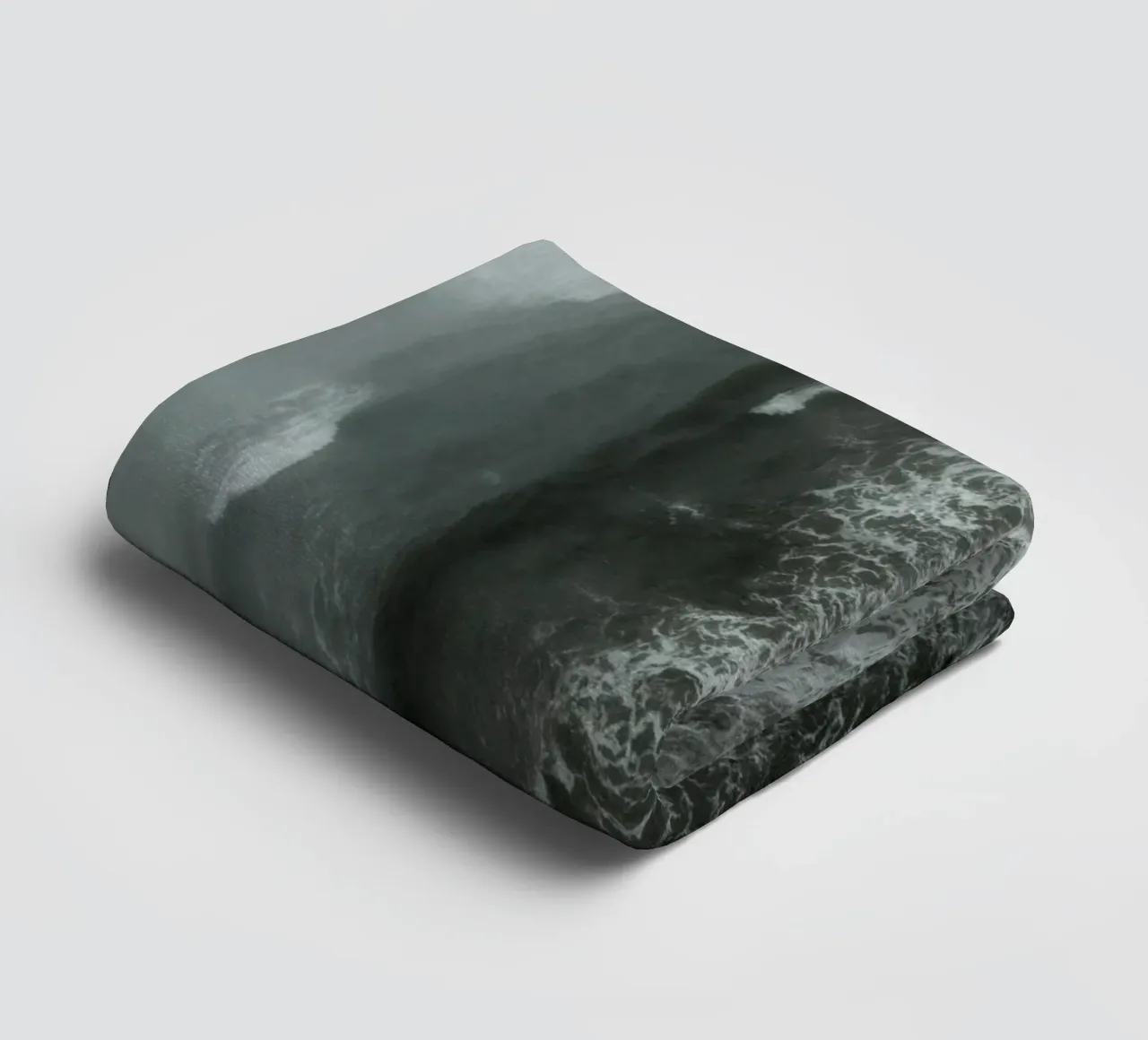 Black Ocean towel by KISSA STUDIO