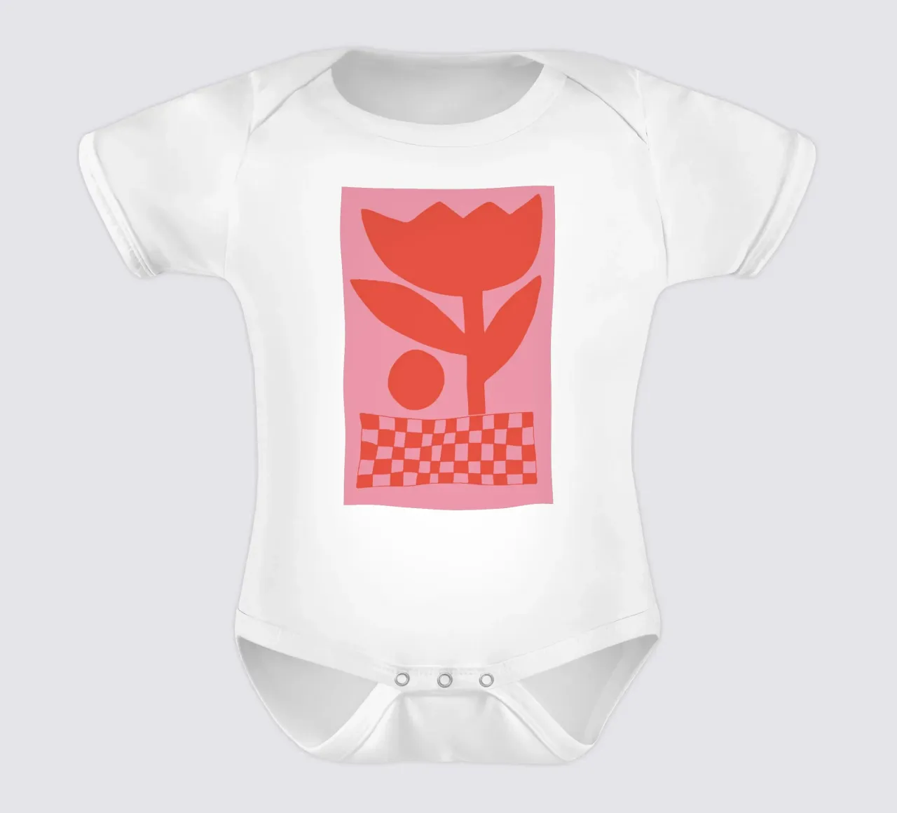 Retro Flower body neonato maniche corte da Pure