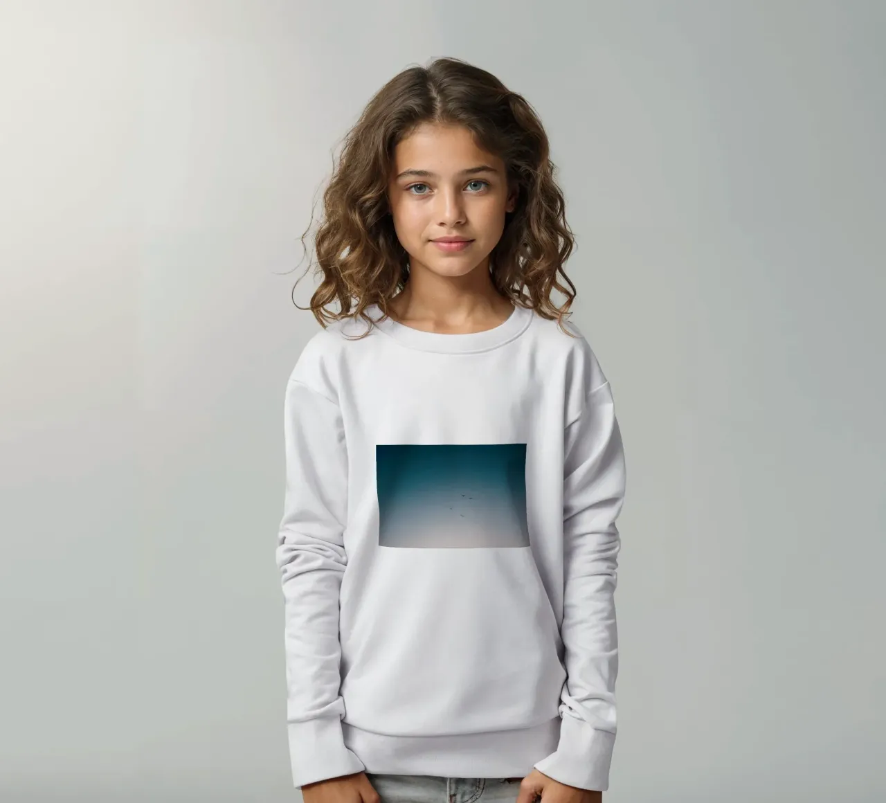 Flying Birds to the Sunset Sky kids sweatshirt by KISSA STUDIO