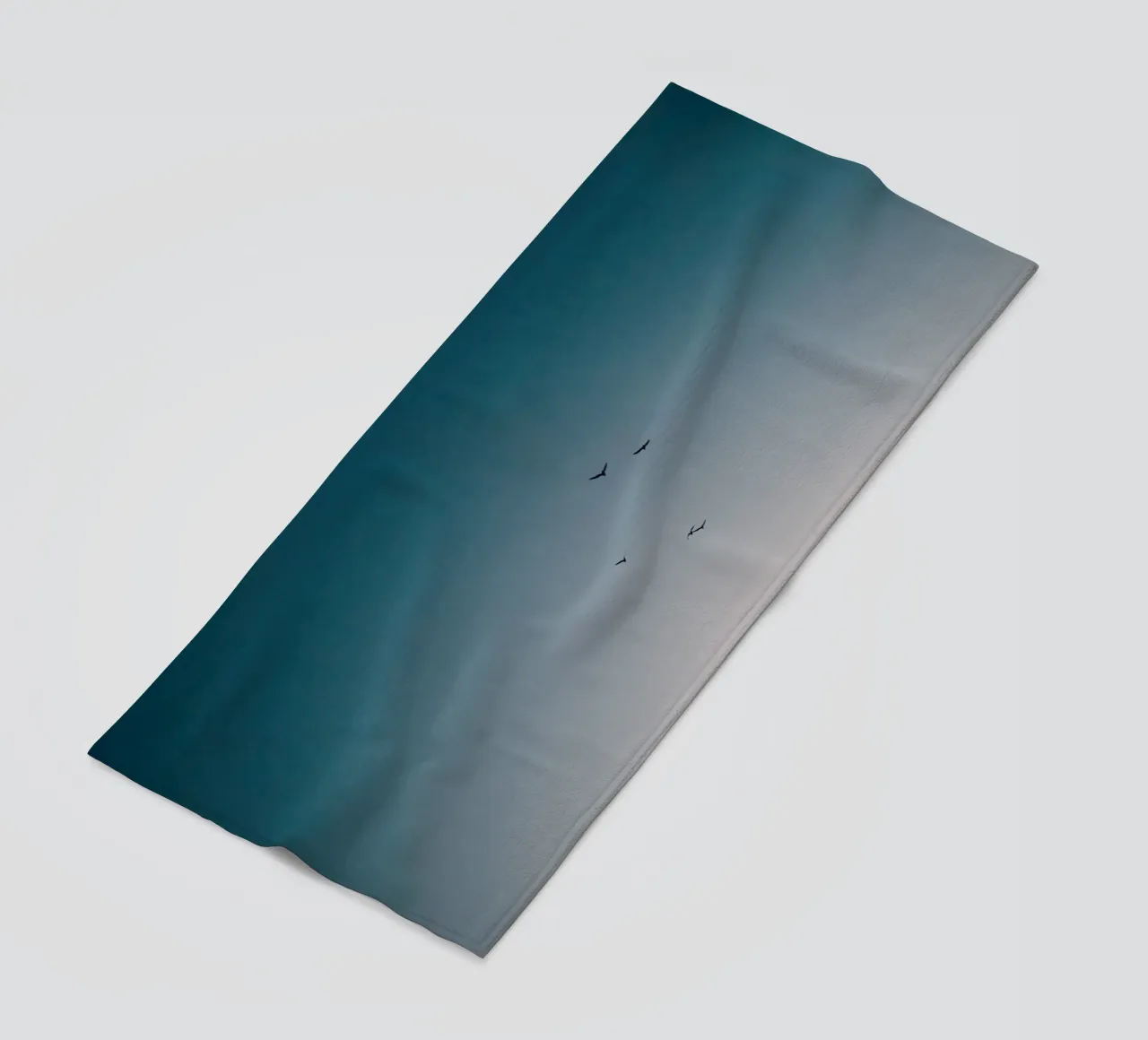 Flying Birds to the Sunset Sky beach towel by KISSA STUDIO