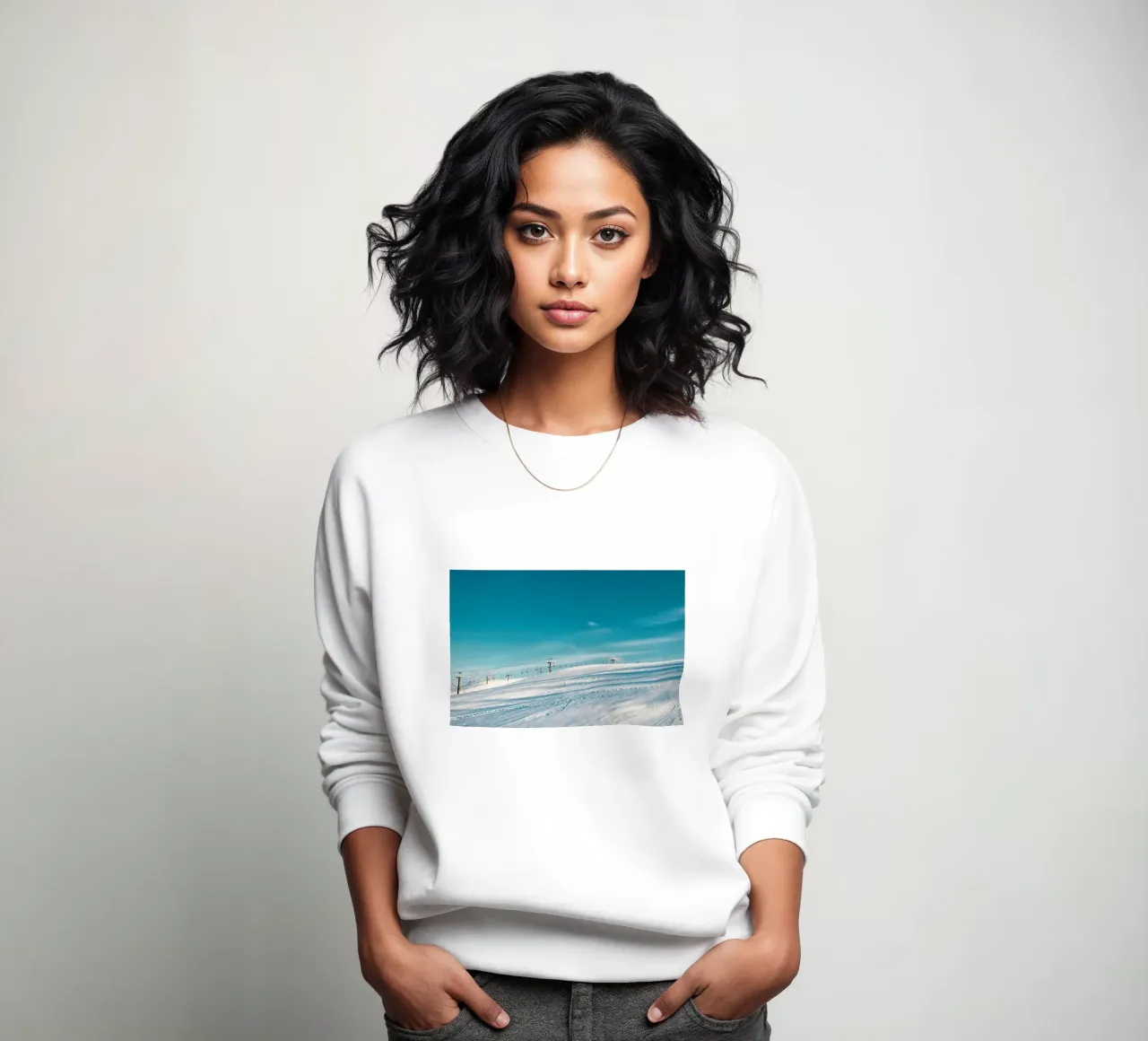 Snow Mountain under the Blue Sky sweatshirt by KISSA STUDIO