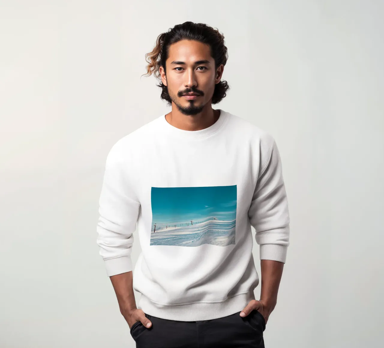 Snow Mountain under the Blue Sky sweatshirt by KISSA STUDIO