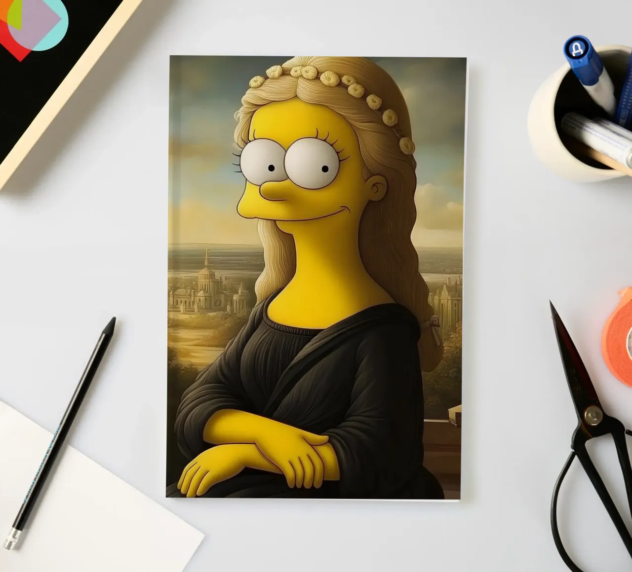 Mona Lisa Simpson notebook by M-Ulrich-Digital Art