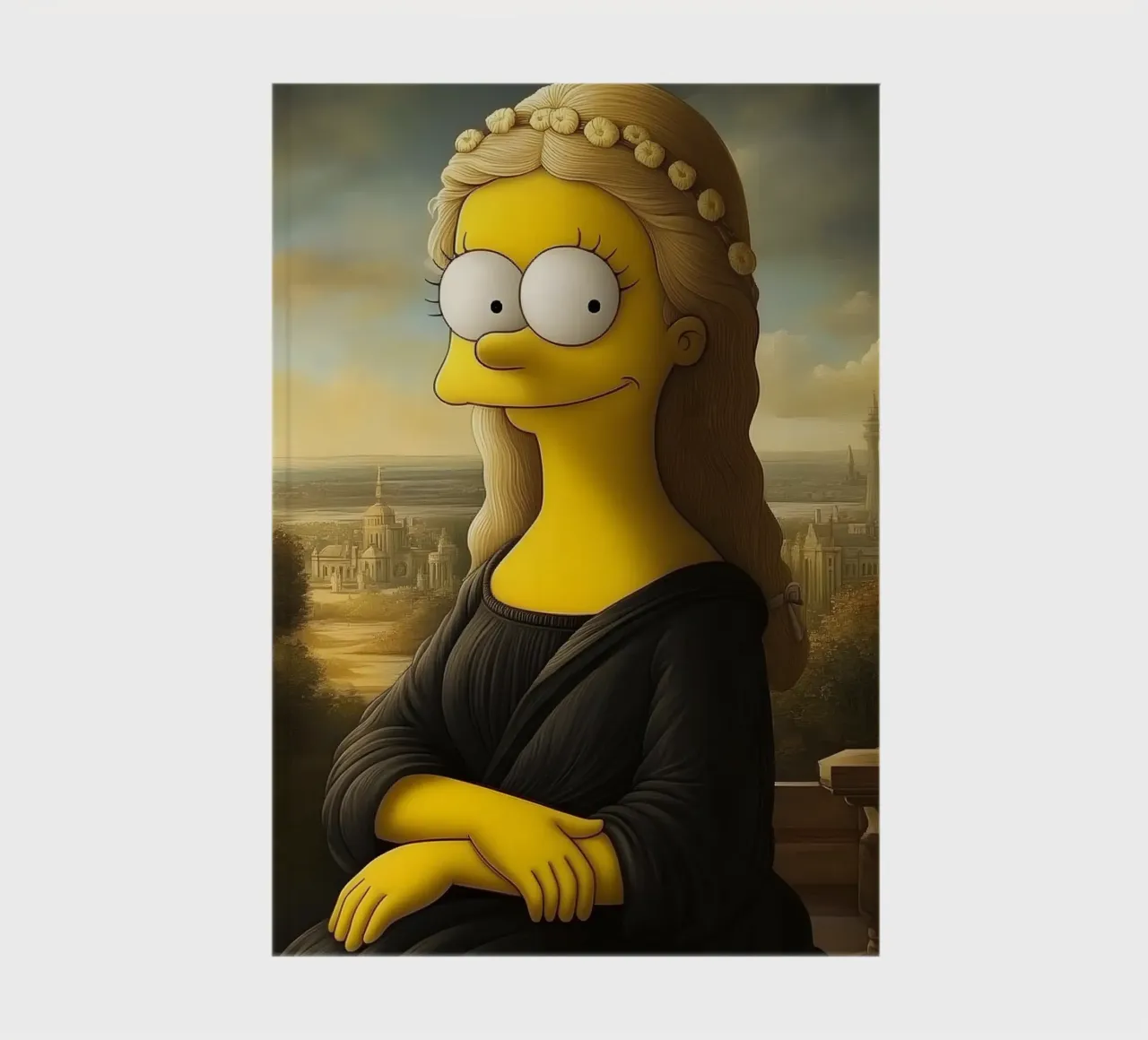 Mona Lisa Simpson notebook by M-Ulrich-Digital Art