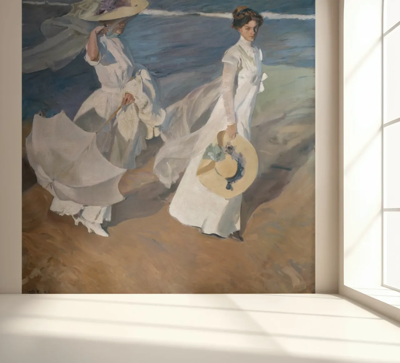 Strolling Along the Seashore (1909) by Joaquín Sorolla photo wallpaper by Venus Art