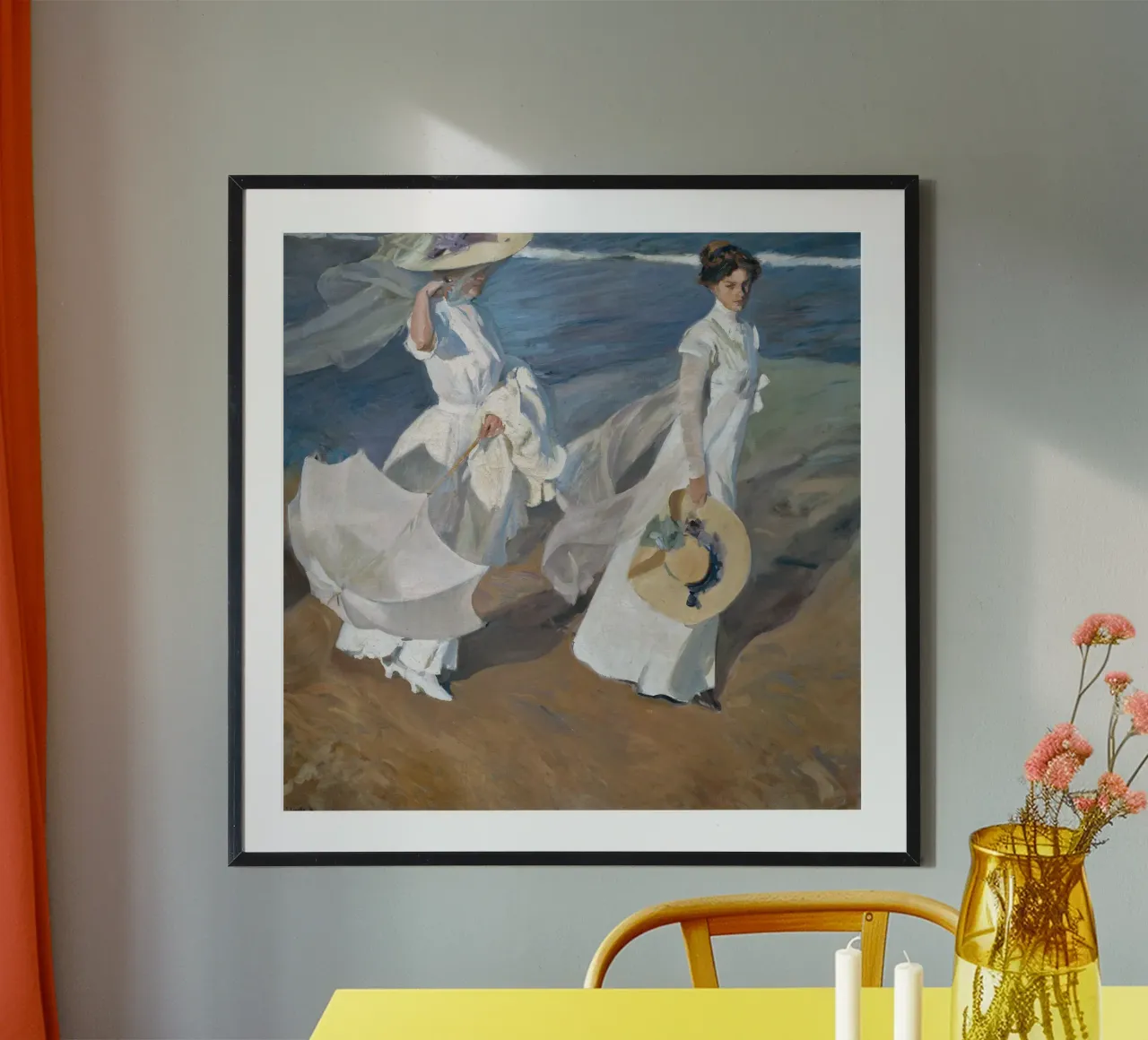 Passeggiata in riva al mare (1909) di Joaquín Sorolla carta hahnemühle da Venus Art