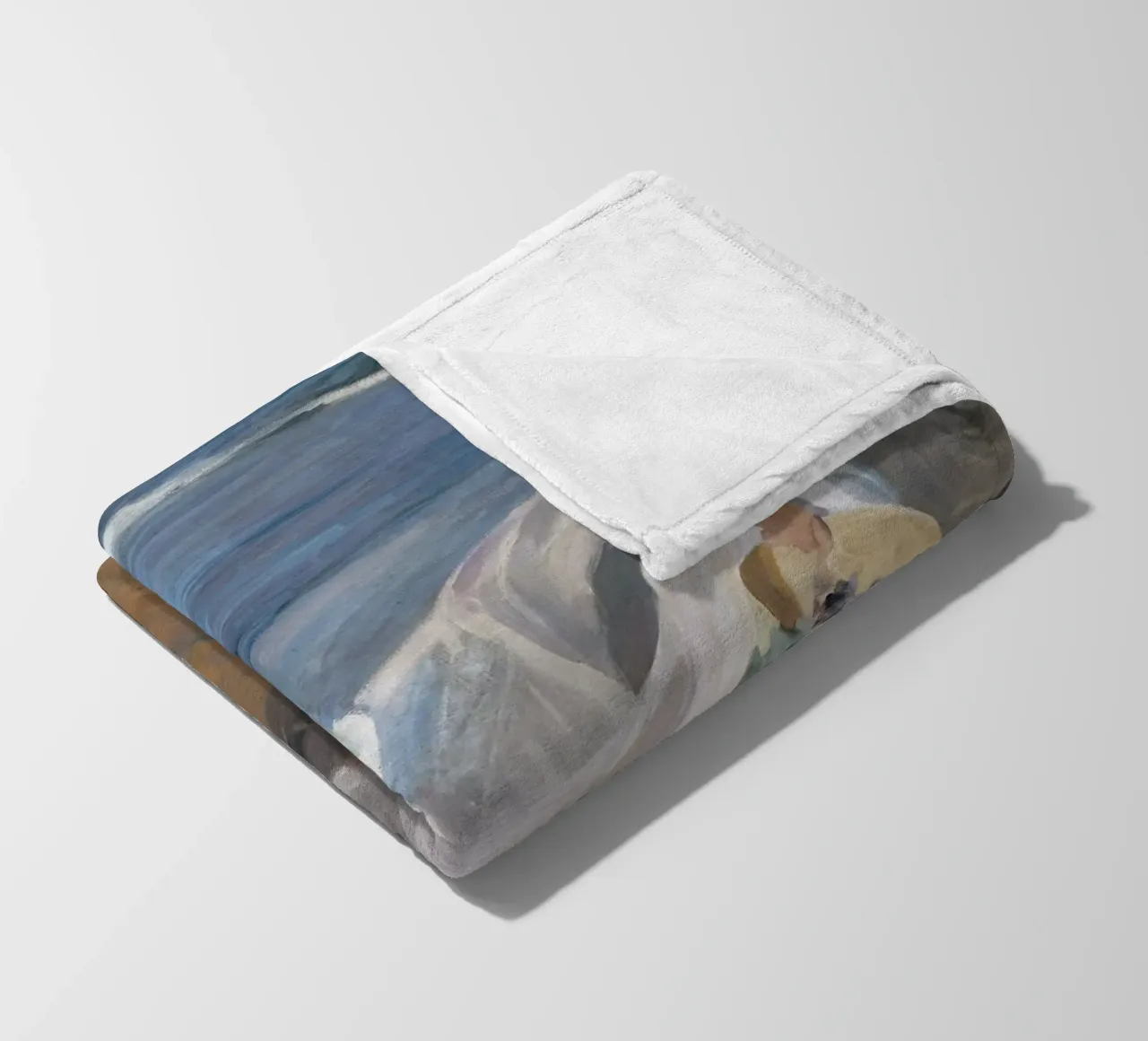 Strolling Along the Seashore (1909) by Joaquín Sorolla fleece blanket by Venus Art
