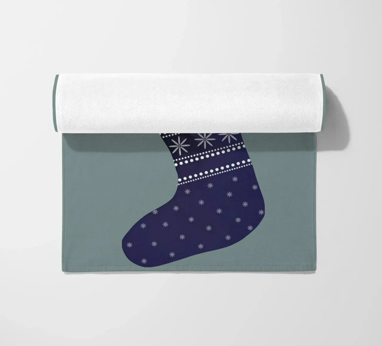 Fox In The Christmas Stocking telo mare da cafelab