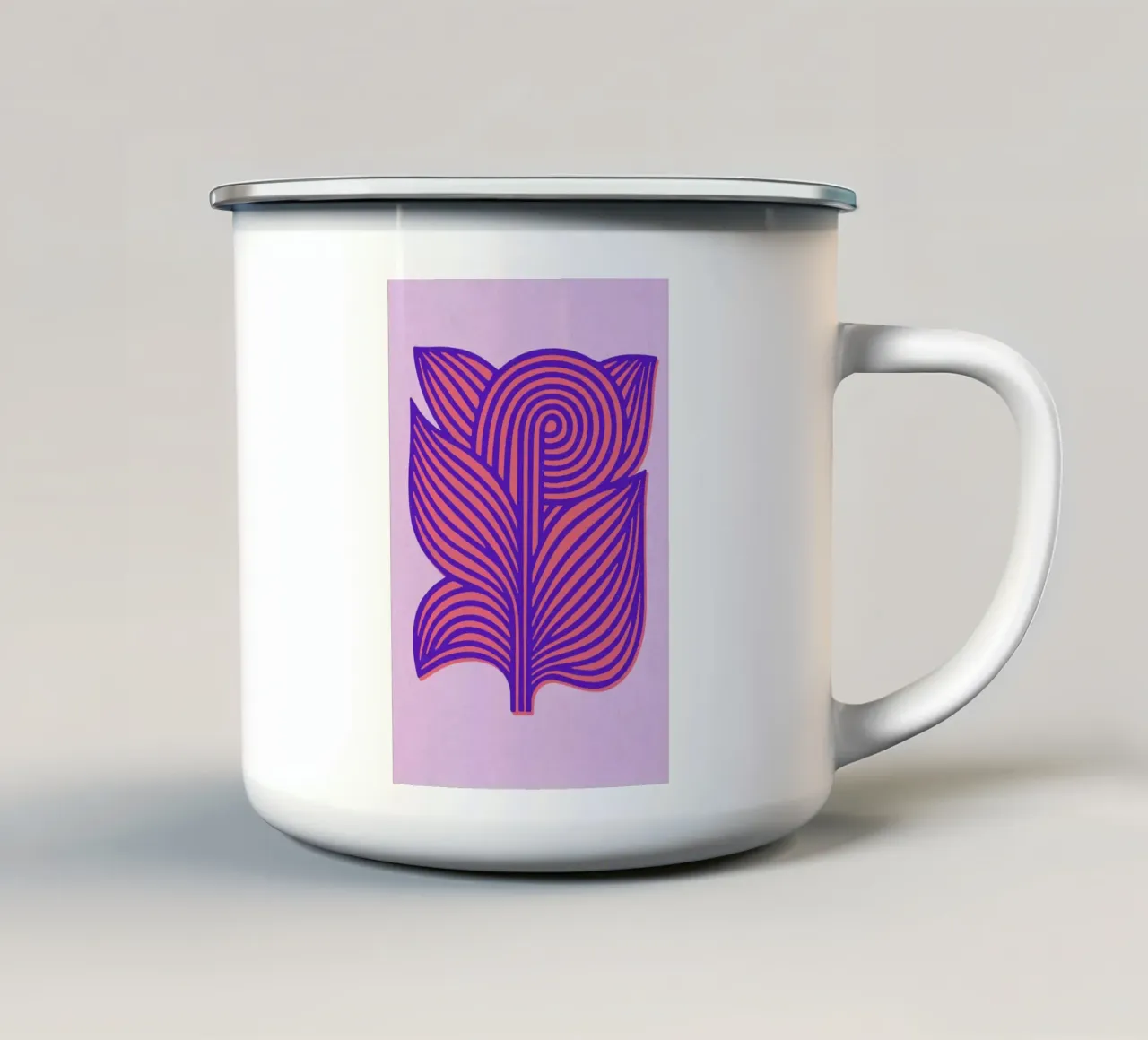 Stripy Flower tazza in smalto da Pure