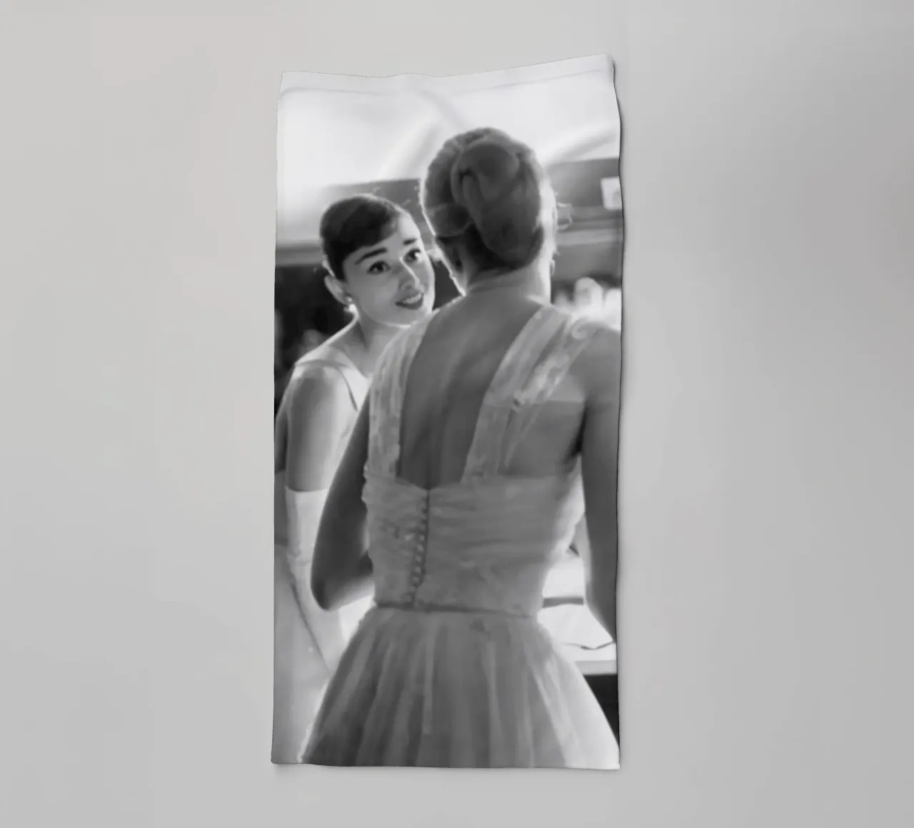 Audrey op make-up badhanddoek van Lorraine Mooore