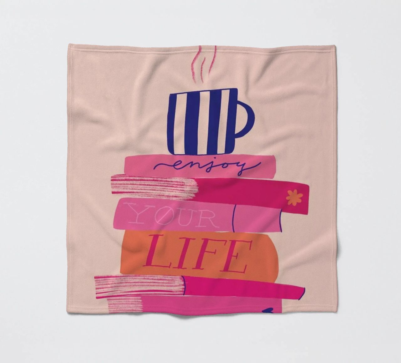 Morning Reads fleece blanket by Pure