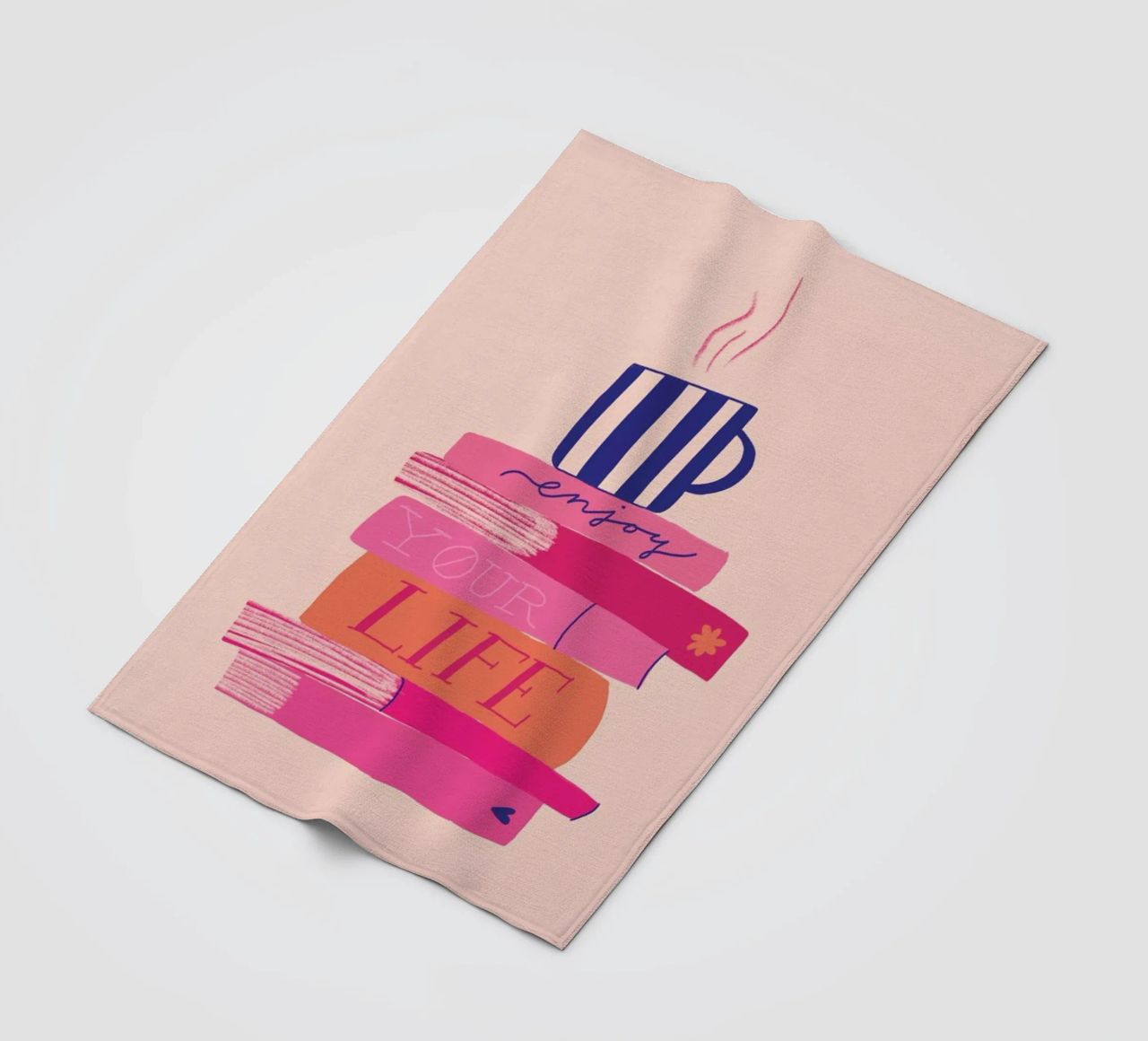 Morning Reads fleece blanket by Pure