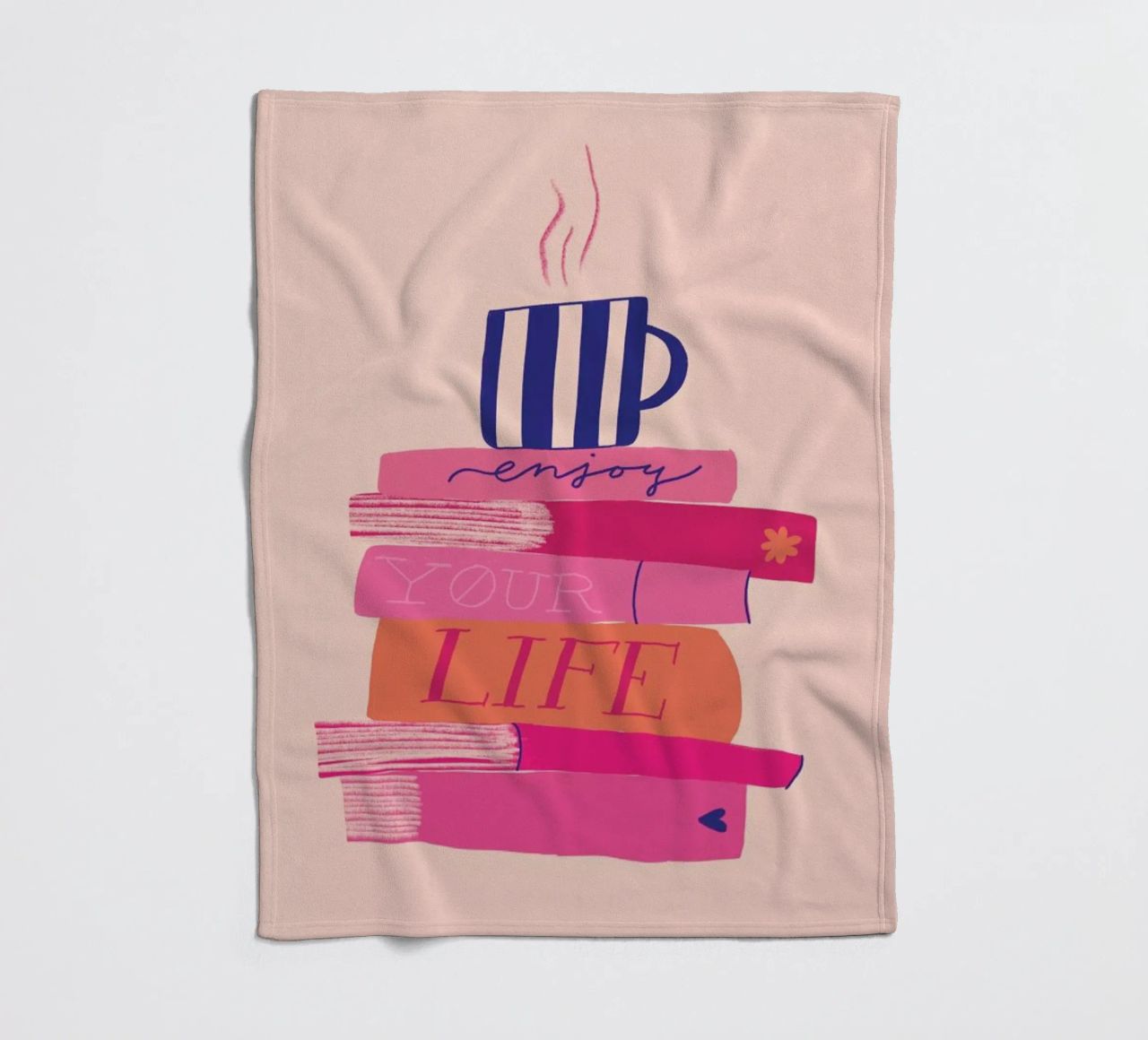 Morning Reads fleece blanket by Pure