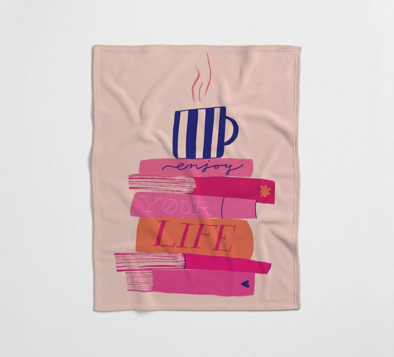 Morning Reads fleece blanket by Pure