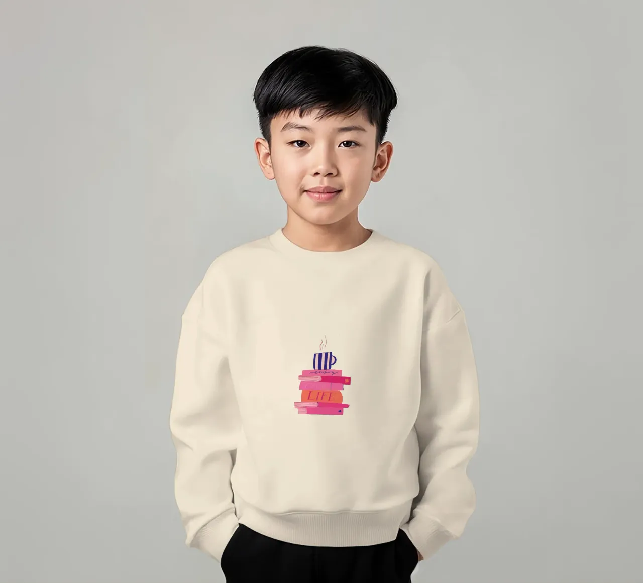 Morning Reads kinder sweatshirt van Pure