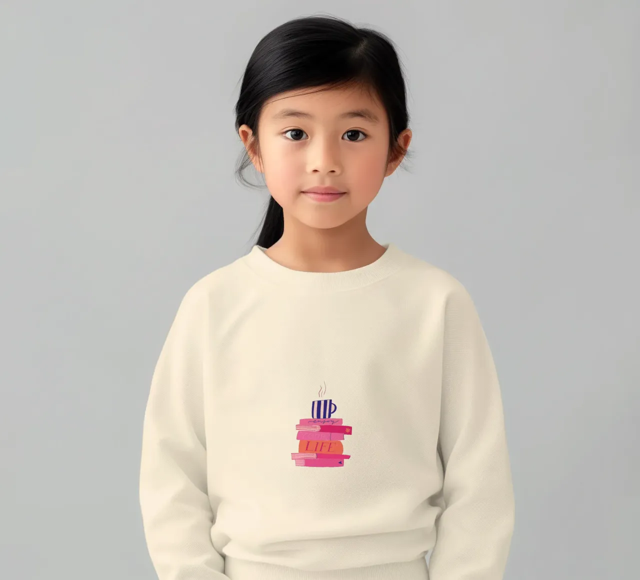 Morning Reads kinder sweatshirt van Pure