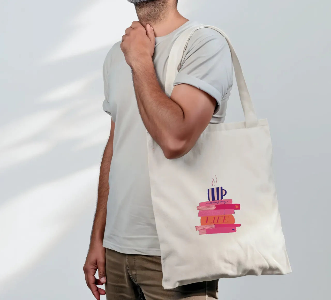 Morning Reads jute draagtas van Pure