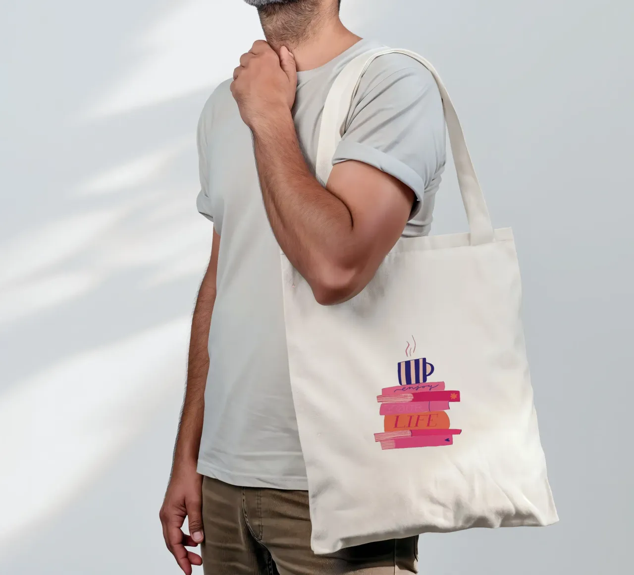 Morning Reads tote bag by Pure