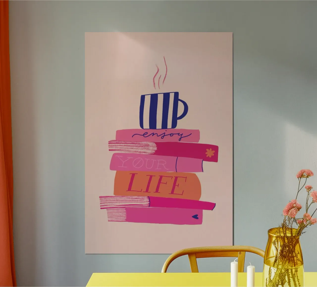 Morning Reads poster avec cadre en plastique de Pure