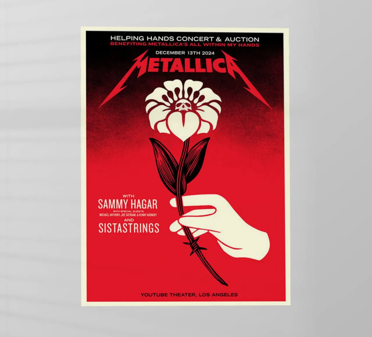 metallica all within my hands pellicola backlit da Jordan shop