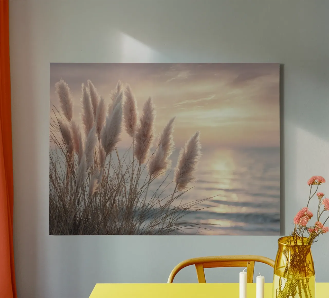 In the gold of the last hour canvas with Floater frame by Melanie Viola