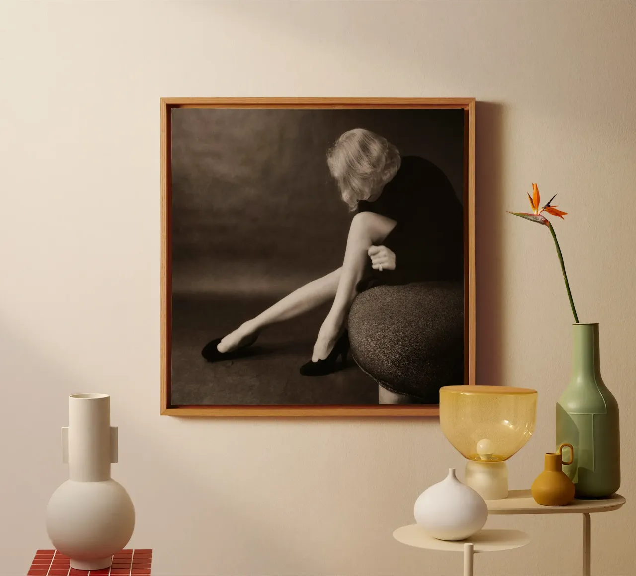 Marlene in a New York, 1952 canvas by Lorraine Mooore