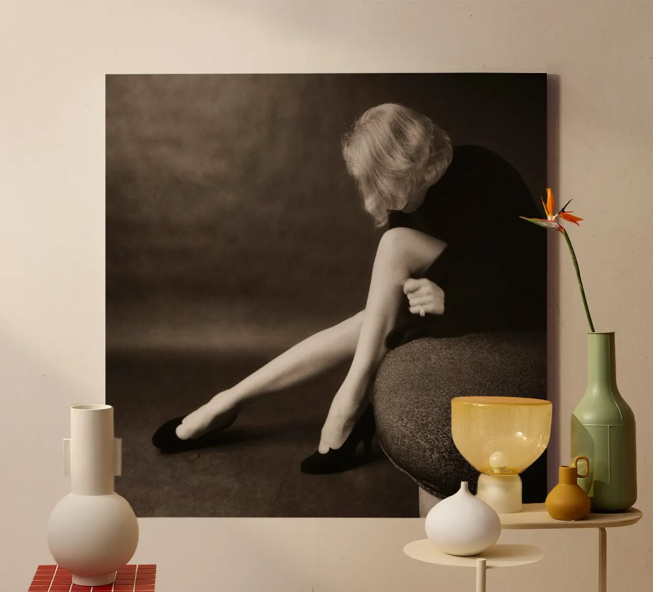 Marlene in a New York, 1952 canvas by Lorraine Mooore
