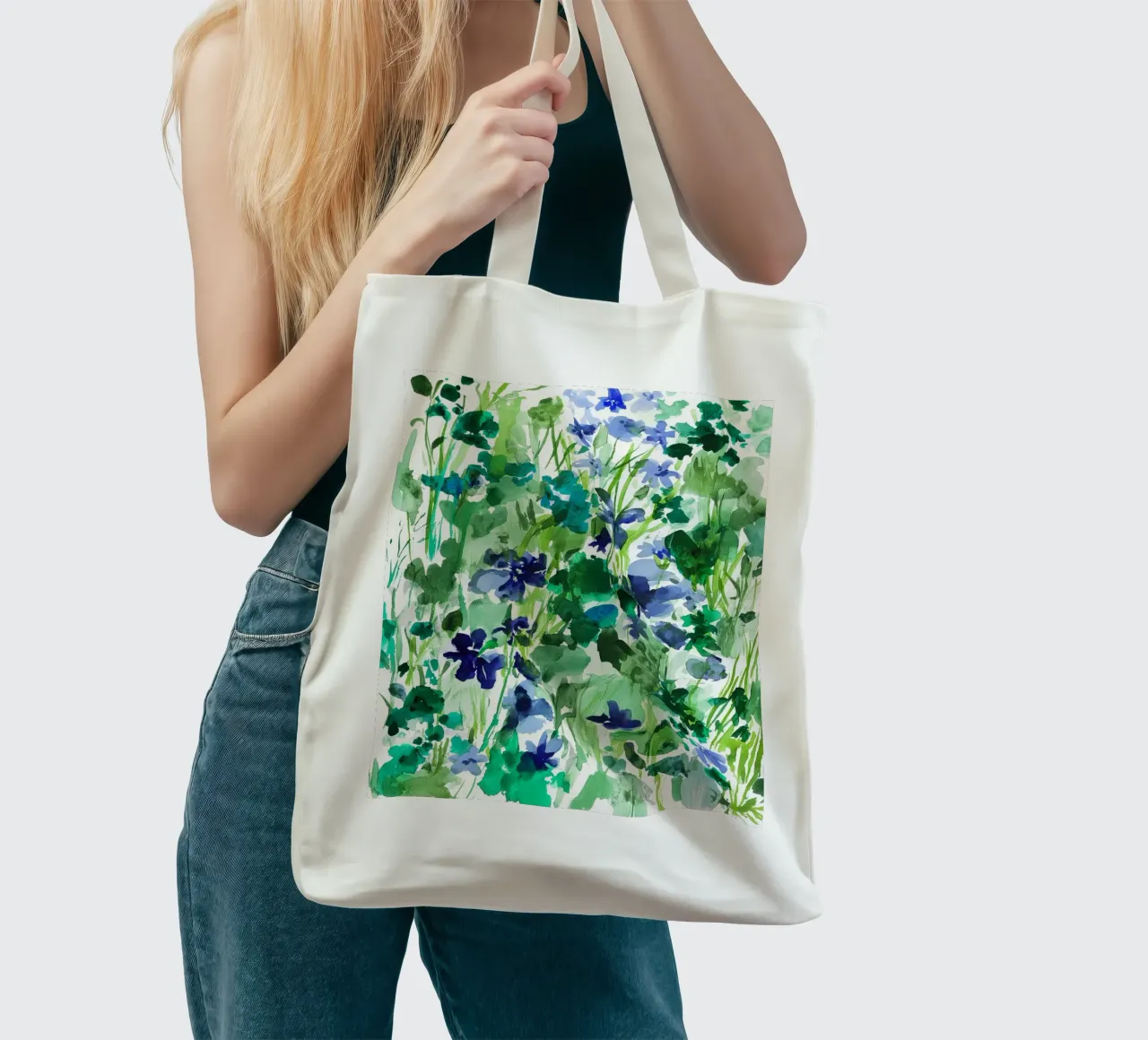 Studi in verde borsa in juta da Sophia Calder Studio