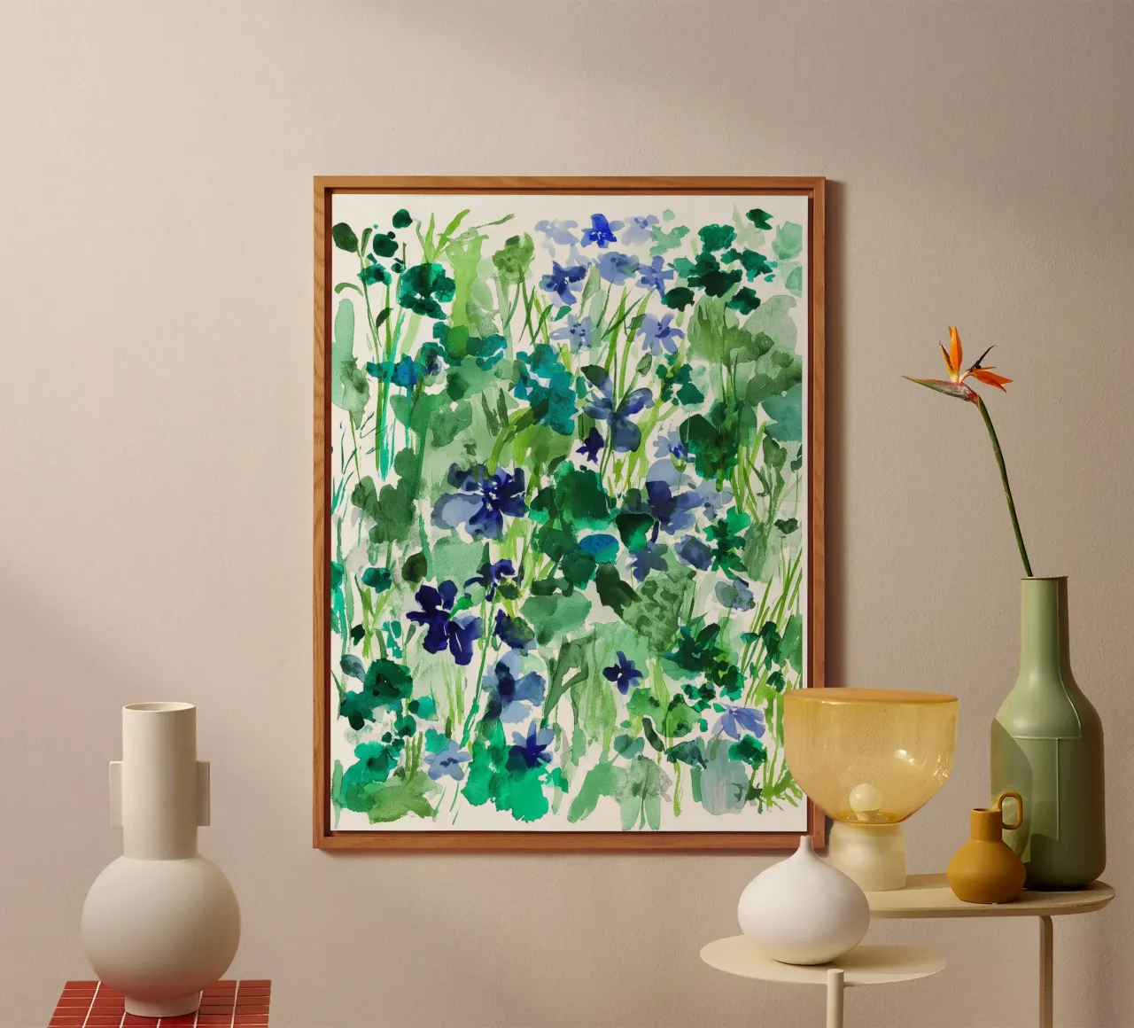 Studi in verde alluminio dibond da Sophia Calder Studio