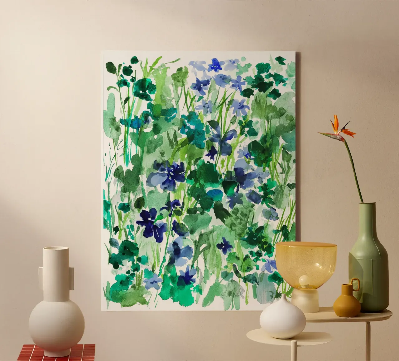Studies in Groen canvas met Baklijst van Sophia Calder Studio