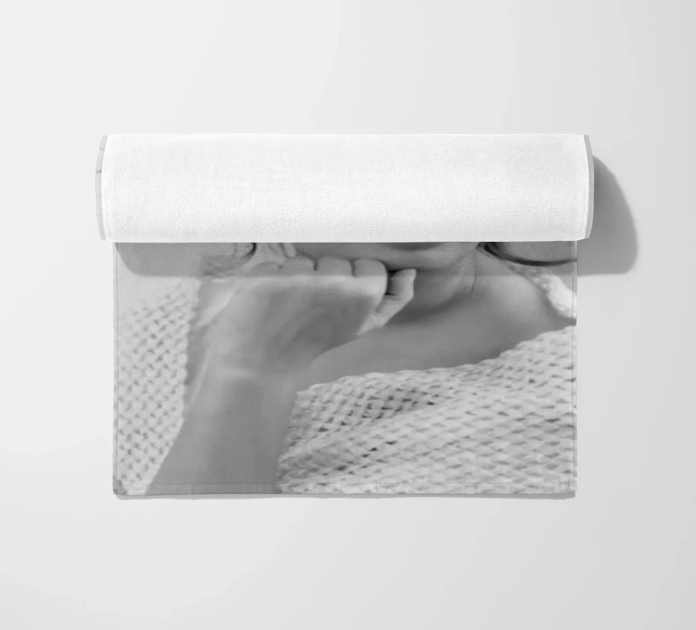 Sophia Posing beach towel by Lorraine Mooore