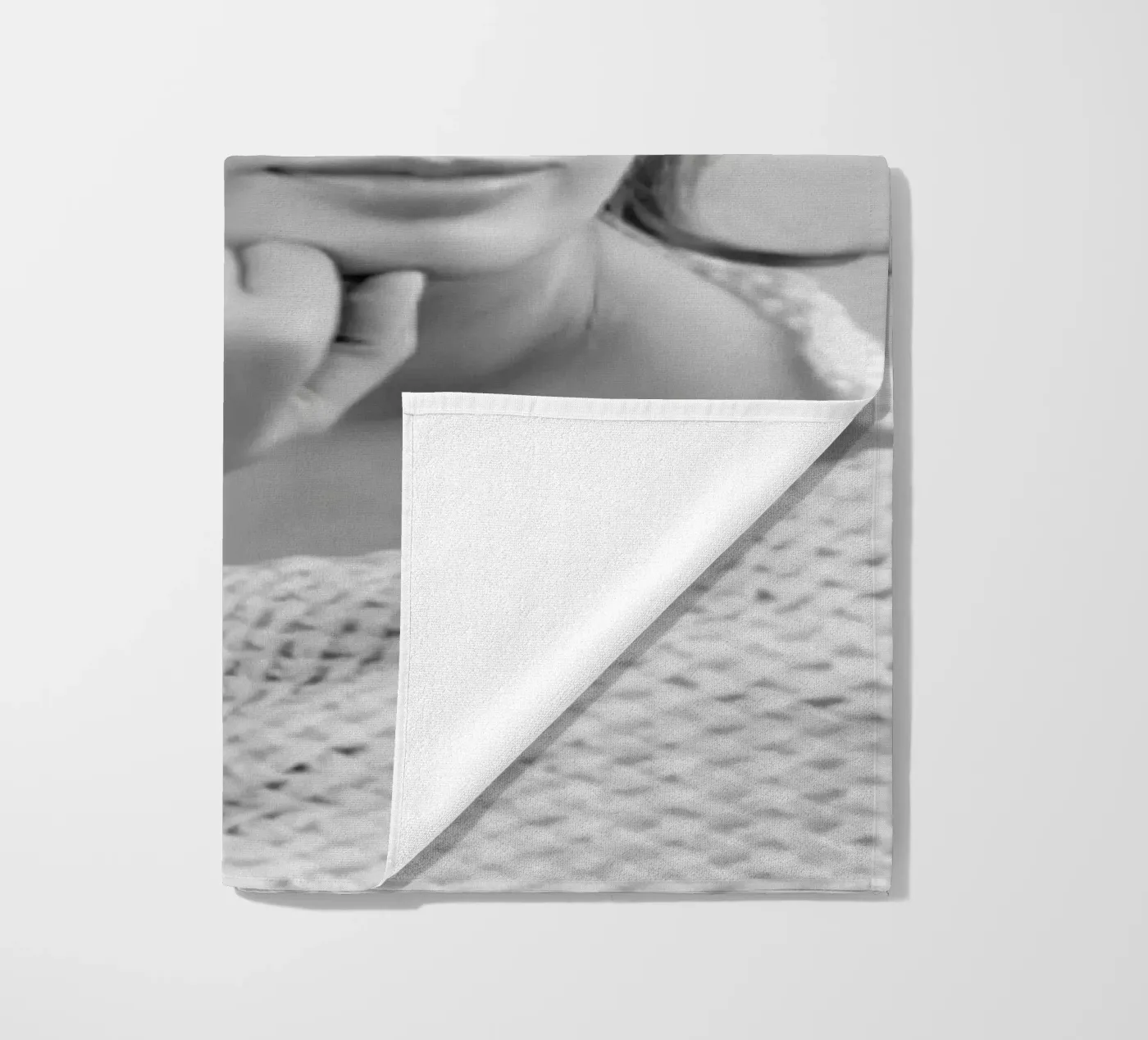 Sophia Posing beach towel by Lorraine Mooore