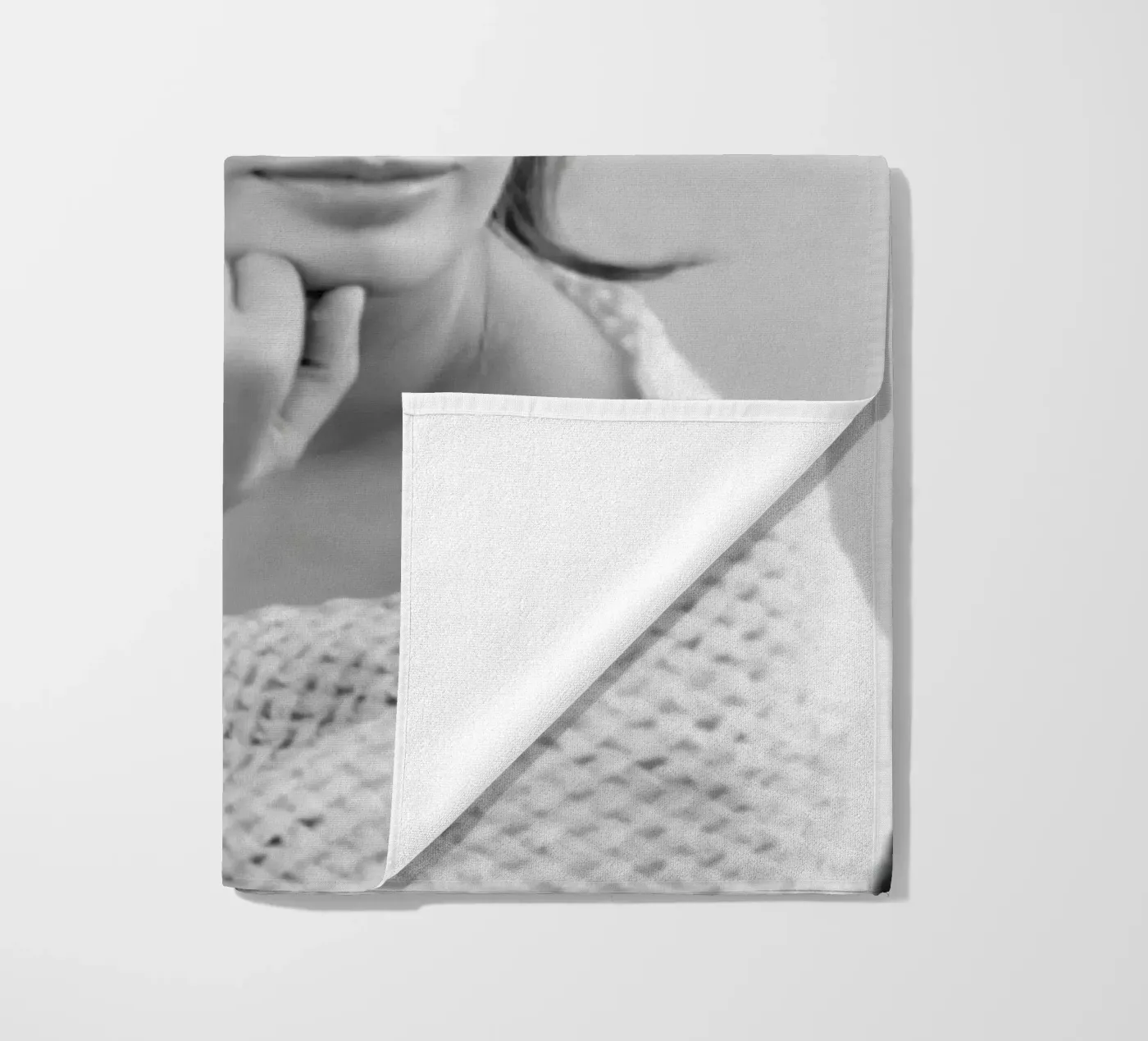 Sophia Posing beach towel by Lorraine Mooore