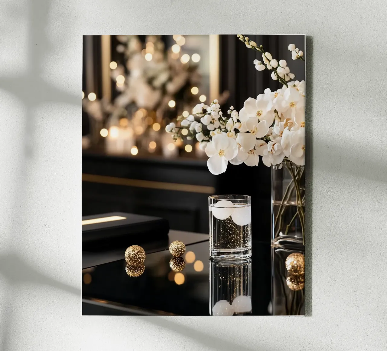 Glam Glow canvas met Baklijst van PhotoVibe Decor