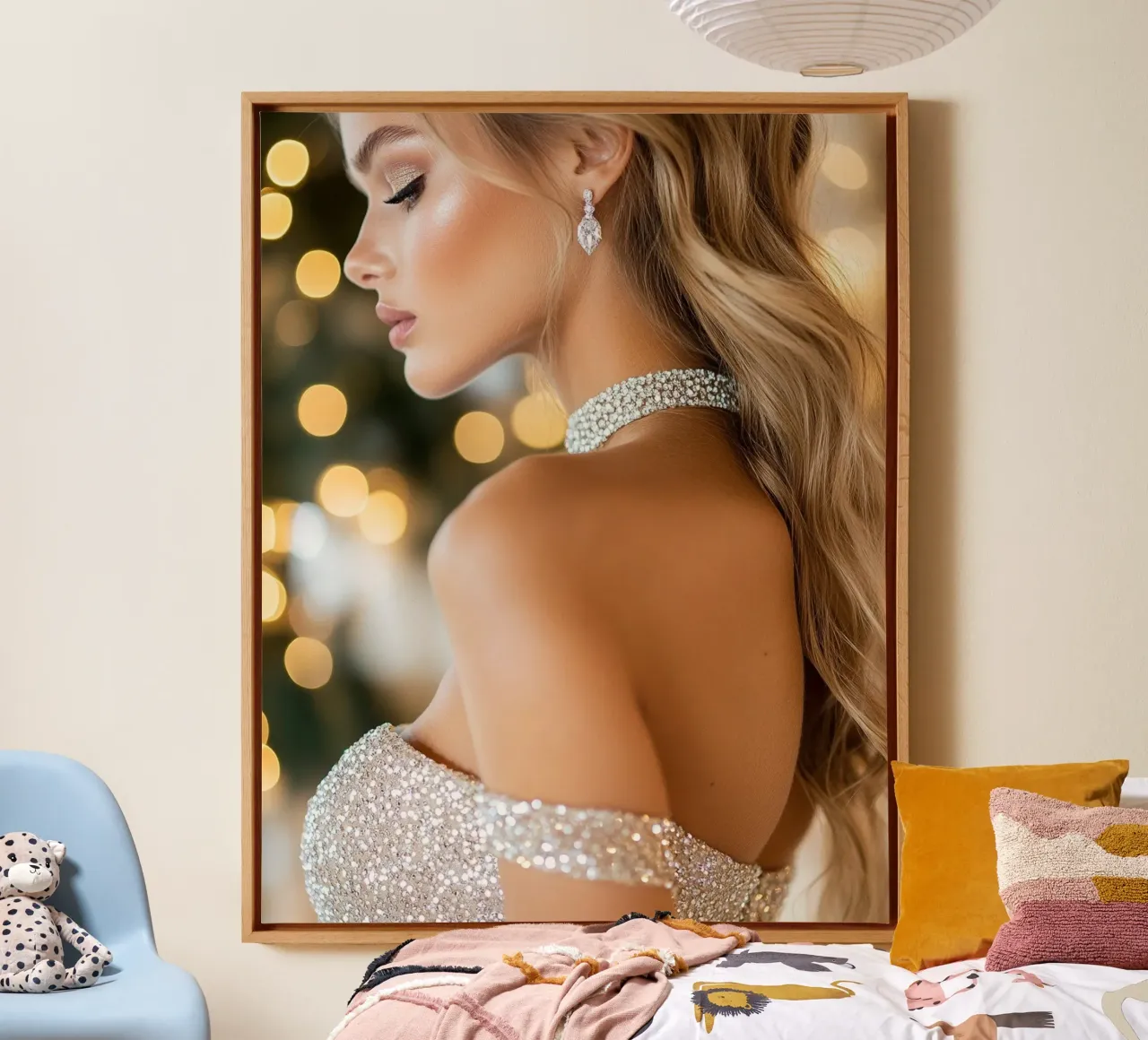 Glam Glow canvas with Floater frame by PhotoVibe Decor
