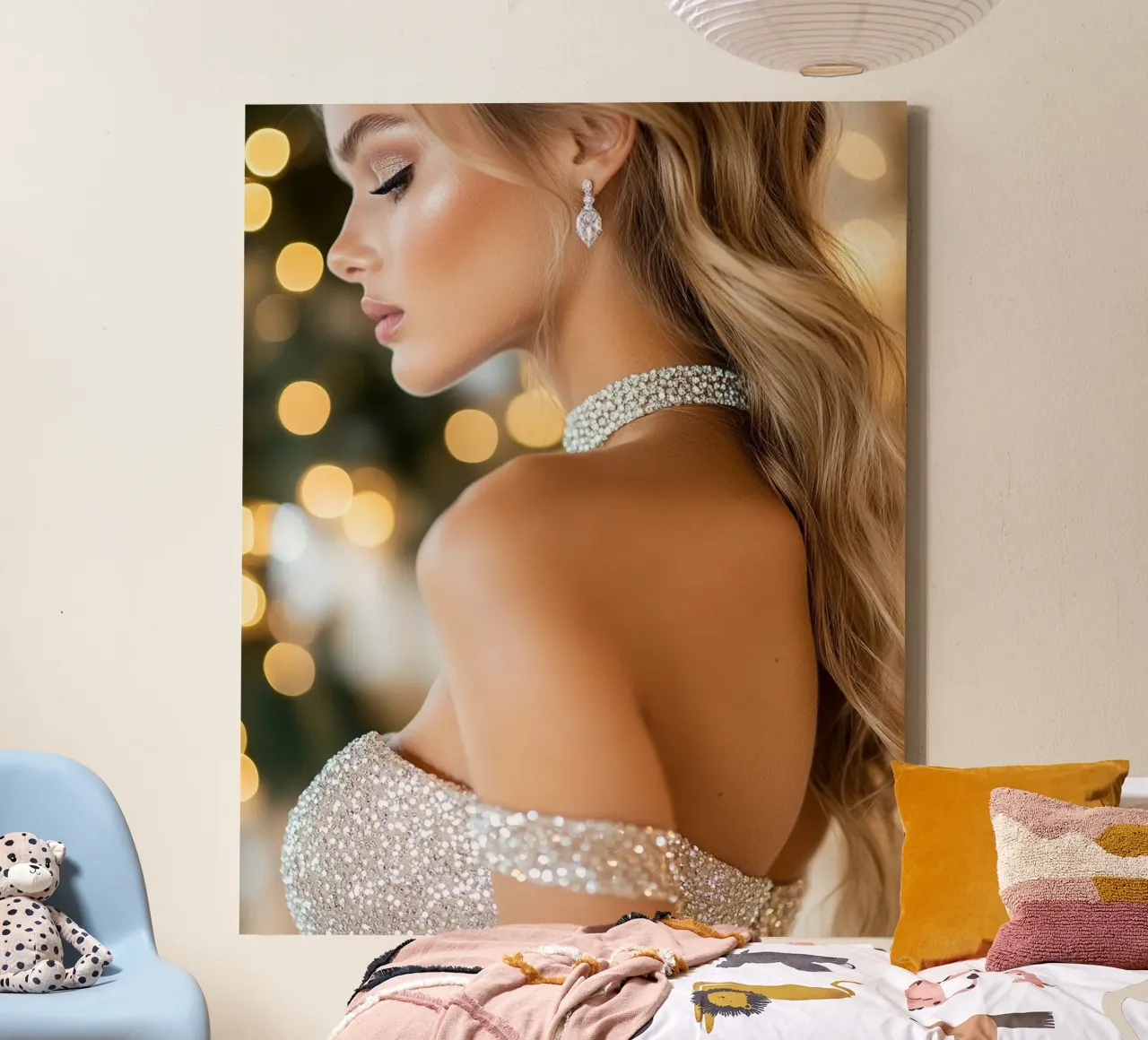Glam Glow canvas with Floater frame by PhotoVibe Decor