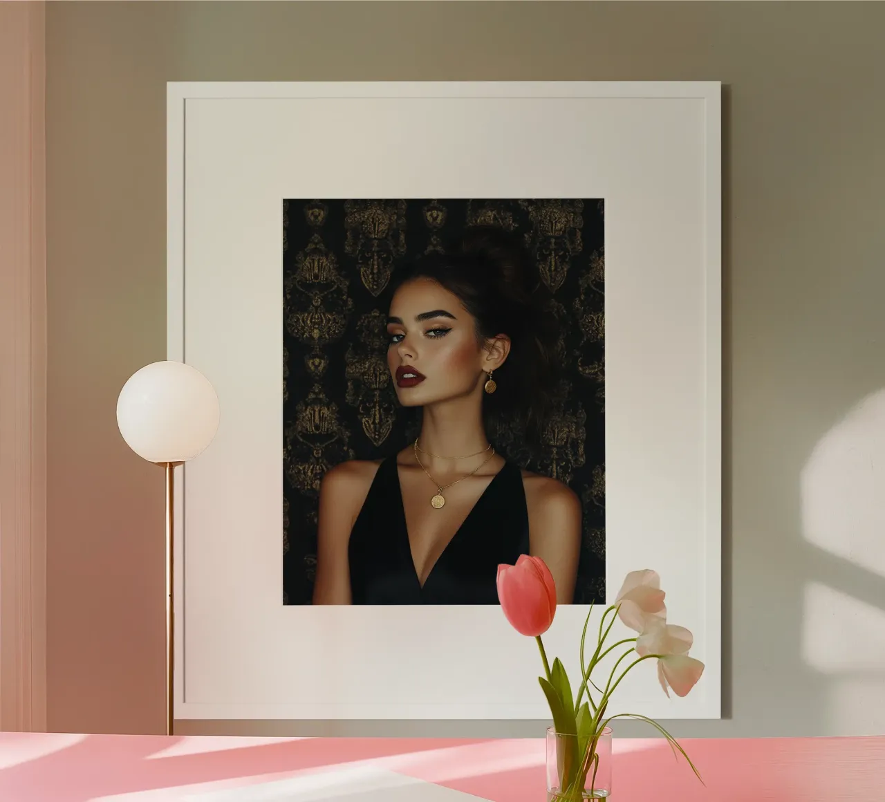 Bagliore glam poster con telaio in plastica da PhotoVibe Decor