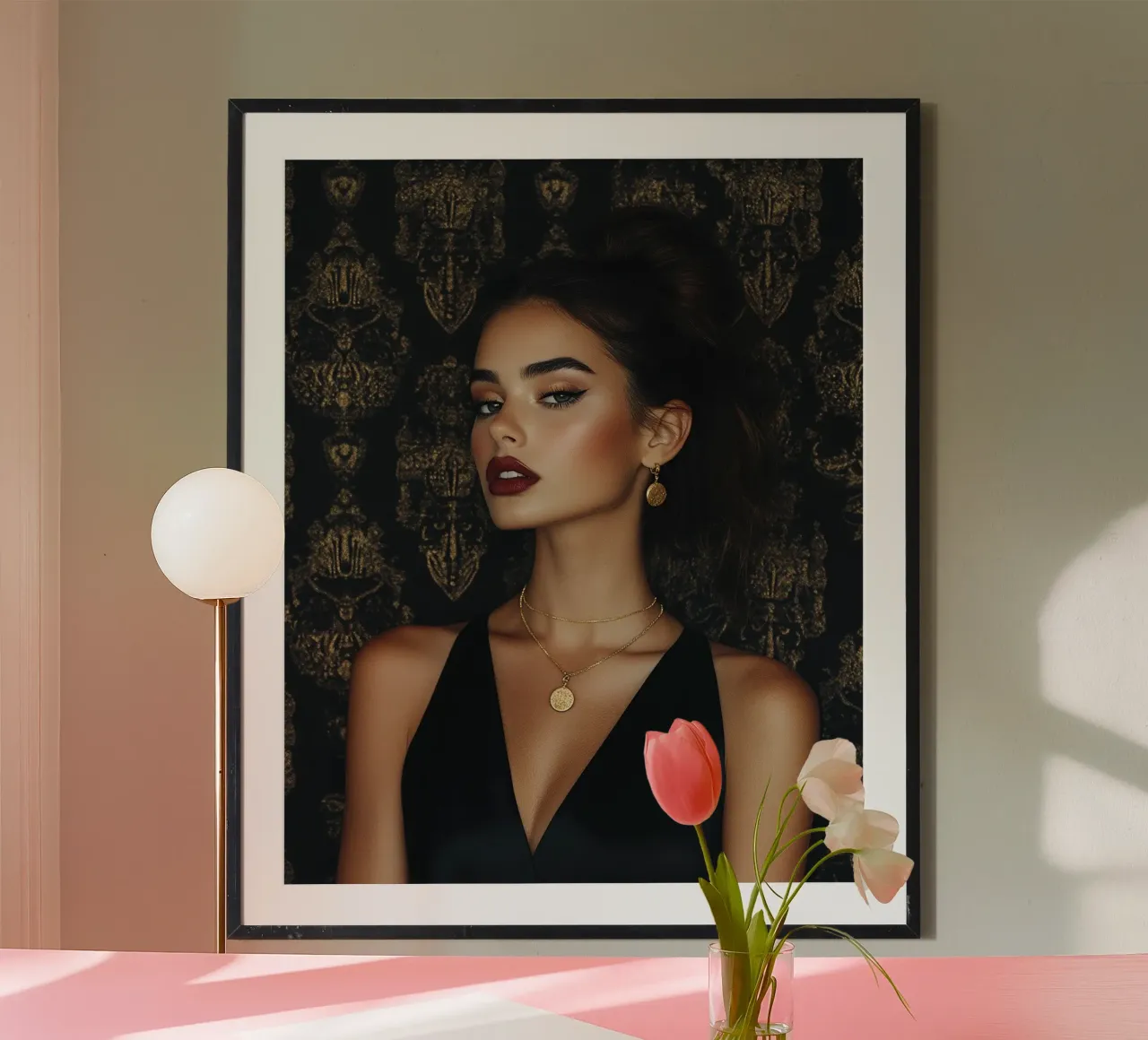 Bagliore glam poster con telaio in plastica da PhotoVibe Decor
