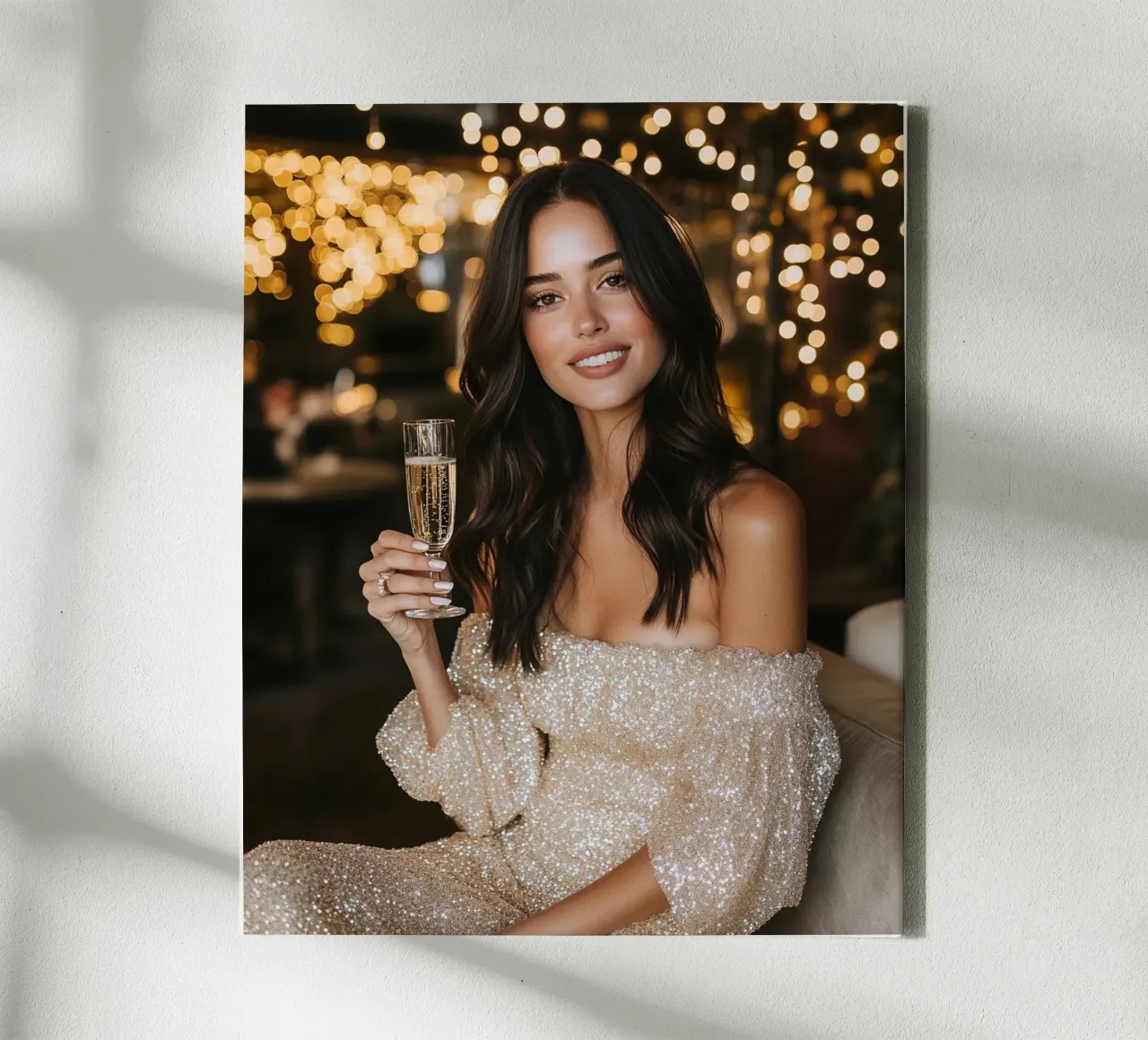 Glam Glow canvas with Floater frame by PhotoVibe Decor